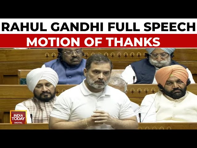 Rahul Gandhi Full Speech | Rahul Gandhi Motion Of Thanks On President's Address In Parliament