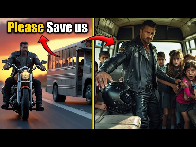 An Outlaw Biker, Known for His Bad Acts, Saved a School Van—What Happens Next Will Shock You!