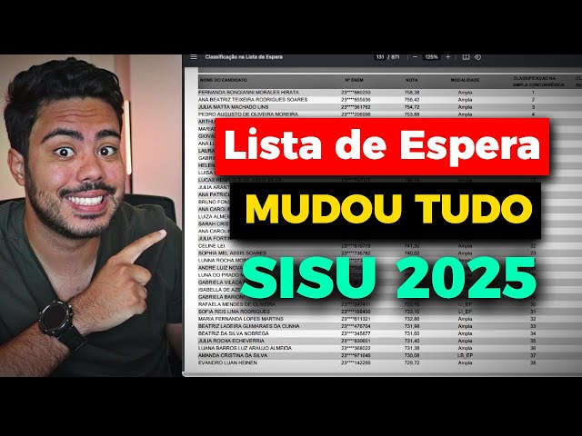 Como funciona a LISTA DE ESPERA do SISU 2025 (quantas vagas rodam)