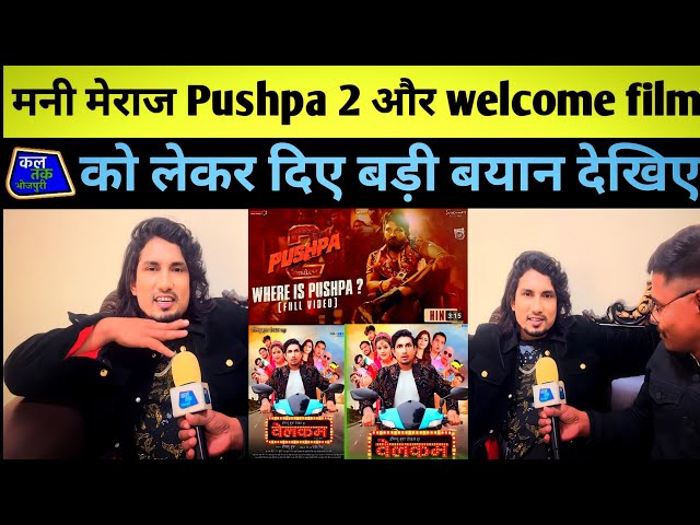 मनी मेराज Pushpa 2 और welcome film को लेकर दिए बड़ी बयान देखिए #kaltakbhojpuri #manimeraj