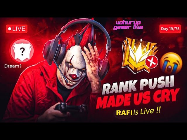 FREE FIRE PC GAMEPLAY LIVE WITH VOHURUP GAMER LIVE 💖 RANK PUSH CS & BR | GARENA FREE FIRE !#freefire