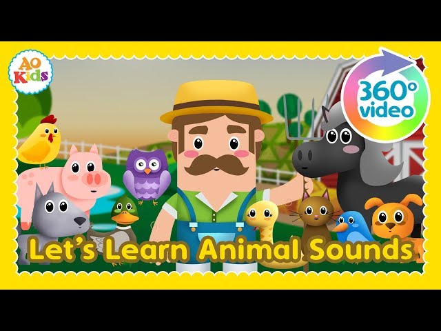 Let's Learn Animal Sounds | Find the Animal (360° Video)