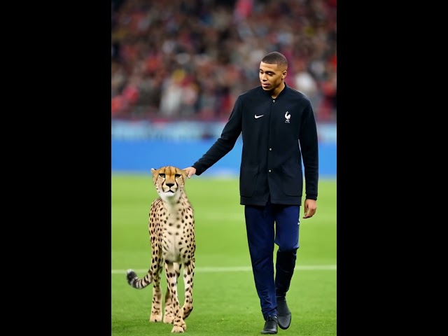 Mbappé appeared on stage with his cheetah in all its glory! The fun is here, where are you? #Mbappe