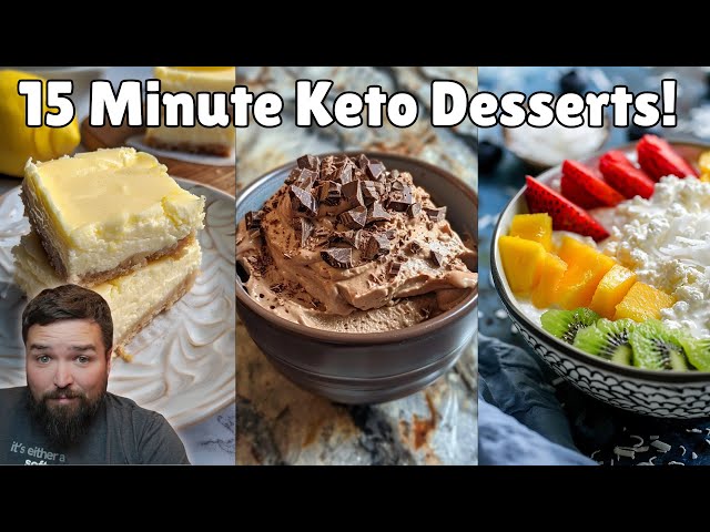 3 Quick and Easy Guilt Free Keto Desserts! Delicious and Fast