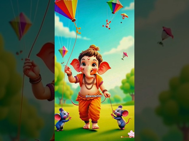 Little ganesh 🐇🪁Kite||#little #shortsfeed #baby #trandingshorts #love #ganesh