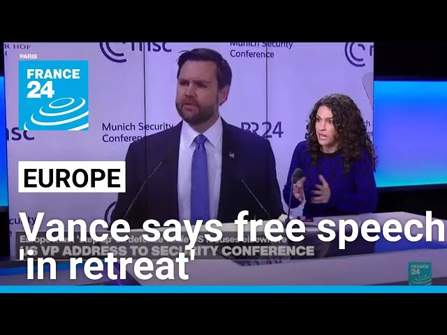 Vance sparks controversy with claim free speech is 'in retreat' in Europe • FRANCE 24 English