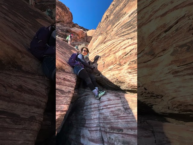 Calico Hills Exploration: Clambering Through Red Rock #Hiking #Climbing #Shorts #dangerous