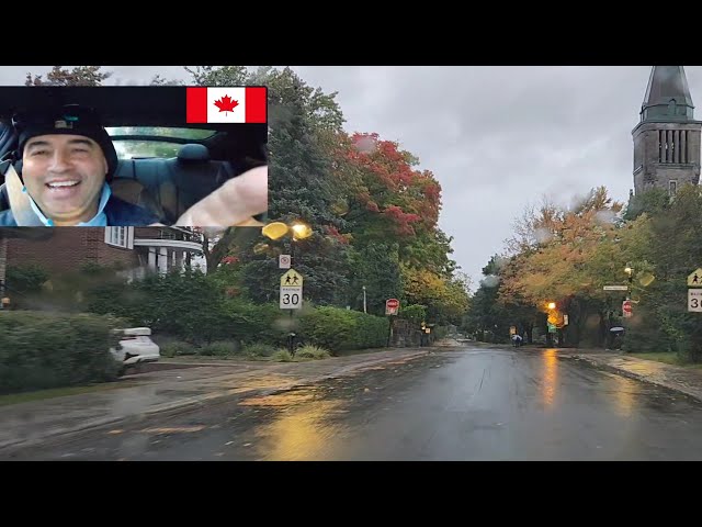 Otoño 🍁 en Canadá 🍁 Conduciendo en Montréal 4k video