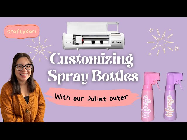 Customizing Spray Bottles with Layered Vinyl | Juliet Cutter Tutorial