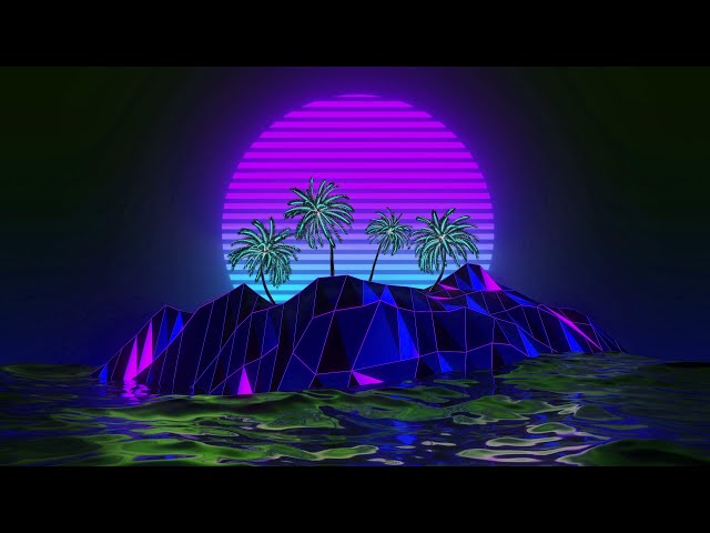 Vaporwave Island 4K Long Screensaver || Wallpaper || Background Video