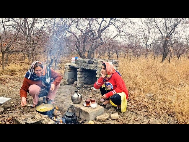 Iranian Rural Life in Winter: Amazing Efforts of Rural Girls in Daily Village Life