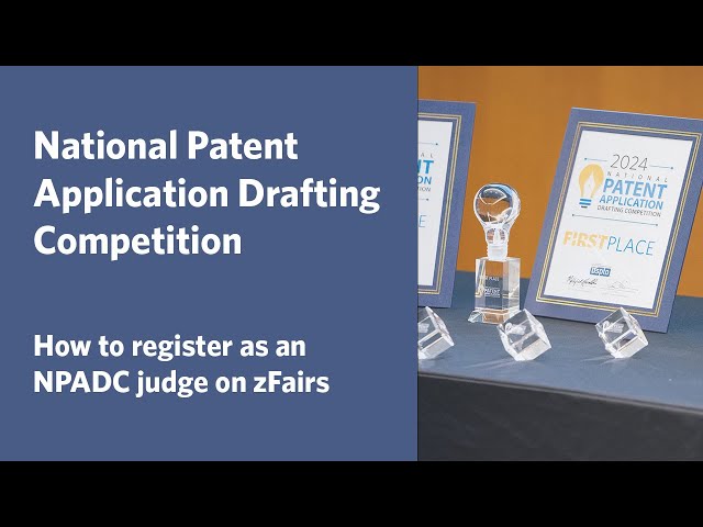 Learn how to register on zFairs to become a National Patent Application Drafting Competition judge