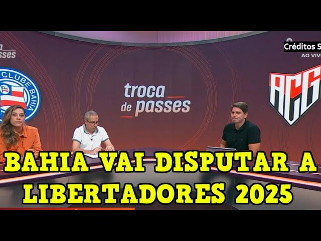 BAHIA VAI JOGAR A LIBERTADORES A FASE DE MATA MATA APÓS VENCER O ATLÉTICO GO QUE FOI REBAIXADO.