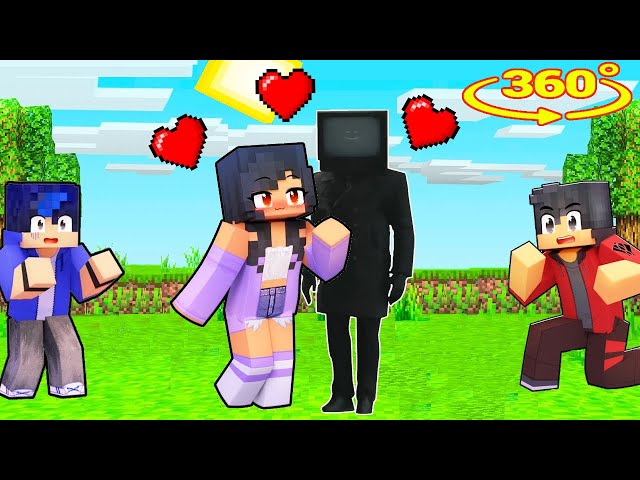 😱 WHY APHMAU KISS NEW BOYFRIEND -TV-MAN in Minecraft 360°?!