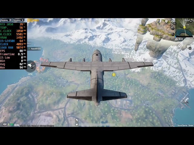 Lenovo LOQ : i5 12th Gen 12450H RTX 3050 6GB - Test in PUBG Mobile