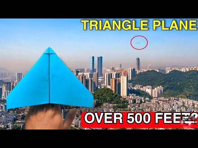 How To Make a PAPER AIRPLANE EASY | TRIANGLE PLANE | Best paper airplane that flies Far