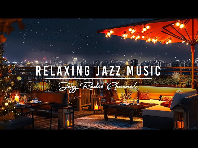 Chilling out at Rooftop Coffee Shop Ambience☕Relaxing Jazz Instrumental Music to Work, Study, Relax