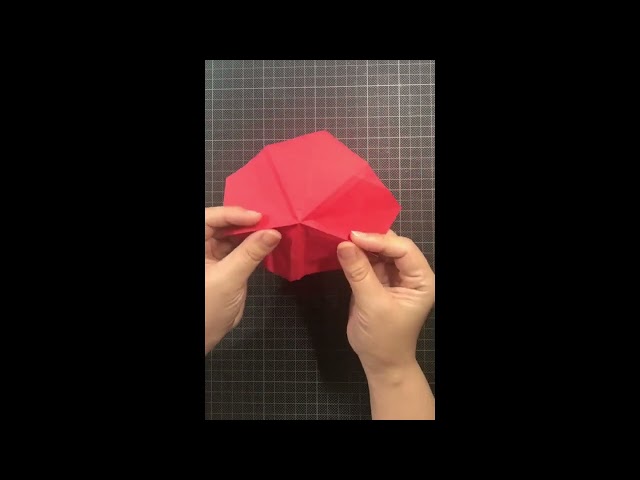 Origami Red Rose 034