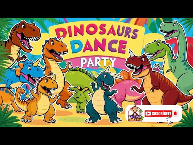 Dinosaur Dance Party! 🎶 Fun Kids Cartoon Songs #kidssong # baby songs #kids rhymes #cartoon songs