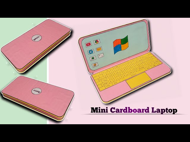 Mini Cardboard Laptop | Mini Paper Laptop | DIY