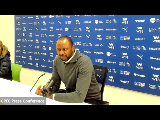 Patrick Vieira Crystal Palace - Postgame Aston Villa - Our performance wasn't acceptable! #football