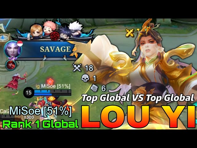 SAVAGE! Top Global Luo Yi VS Top Global Popol and Kupa - Top 1 Global Luo Yi by MiSoe [51%] - MLBB