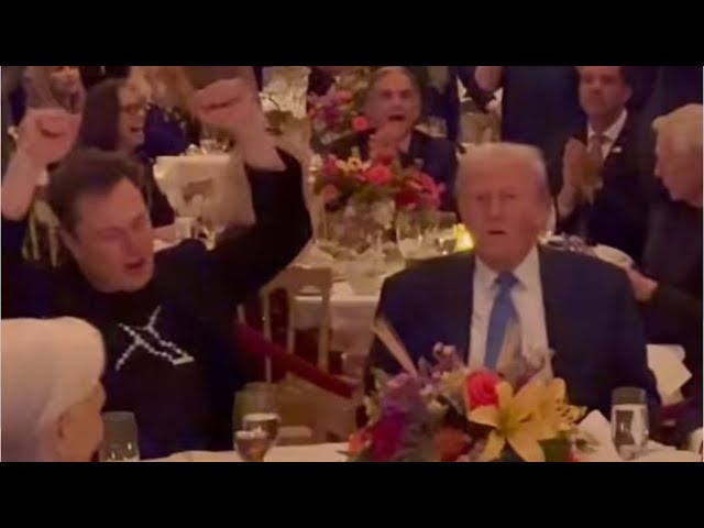 Trump and Elon Musk dance to YMCA at Mar-a-Lago Thanksgiving dinner