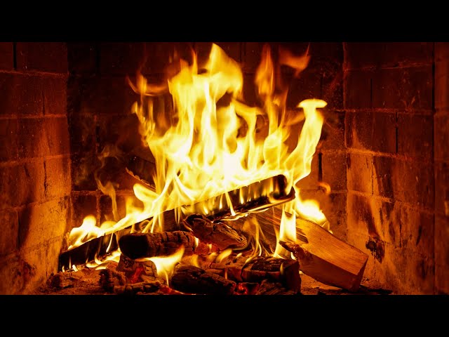 Cozy Fireplace (24 HOURS) 🔥 Relaxing Fireplace with Burning Logs and Crackling Fire Sounds