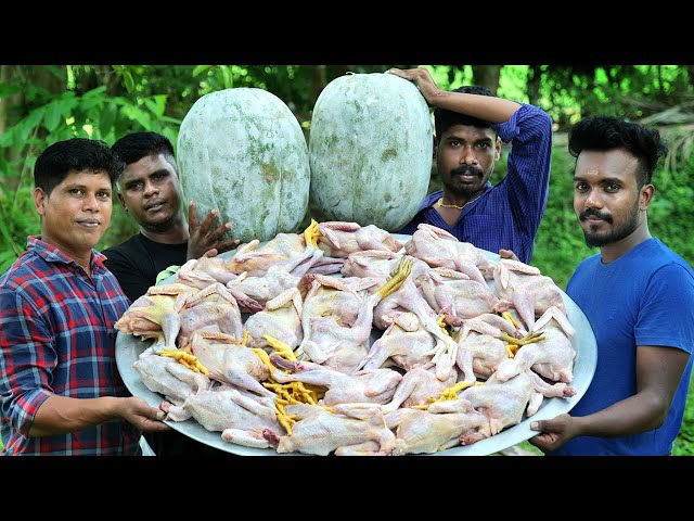 WINTERMELON CHICKEN | Winter Melon Chicken Curry Cooking in Village | Yummy Chicken Curry Recipe