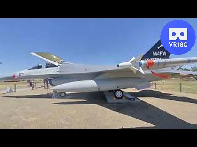 General Dynamics F-16A Falcon VR180 walk around Castle Air Museum