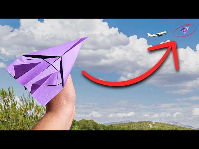 🚀 How to make a PAPER AIRPLANE that FLIES FAR