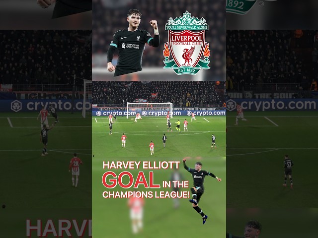 Harvey Elliott's Goal for Liverpool in the Champions League!