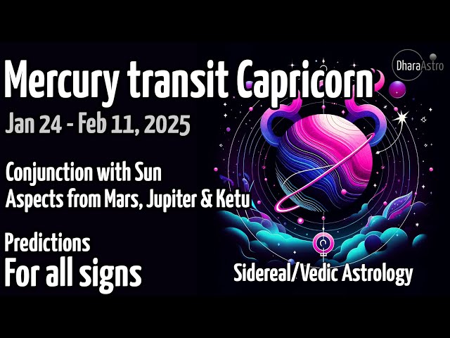 Mercury transit in Capricorn 2025 | Jan 24 - Feb 11 | Vedic Astrology predictions #siderealastrology