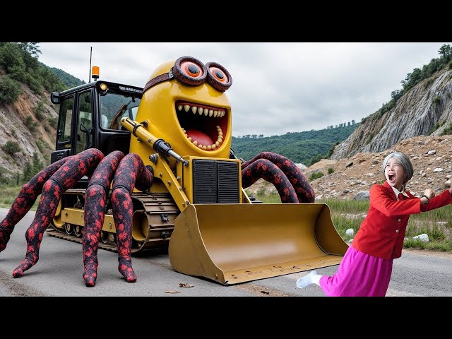 MINION EXE in ZOMBIE DUMPER TRUCK Eater Cars - In real life