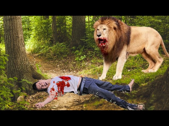 Man was suddenly attacked by a lion while practicing flute