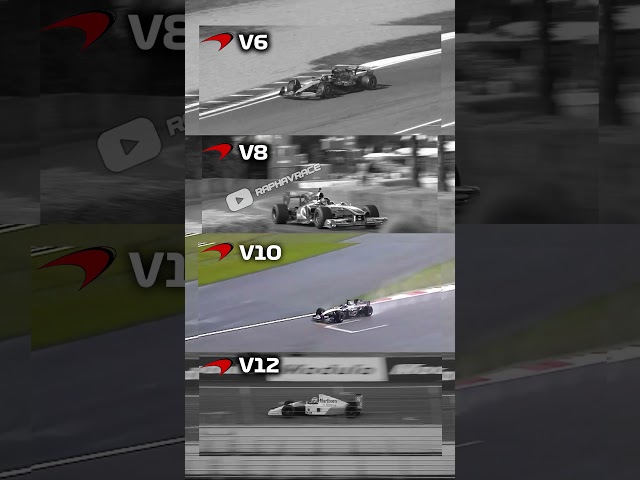 Which F1 Engine sounds the best? V12 V10 V8 V6 sounds #formula1 #automobile #mclaren #f1