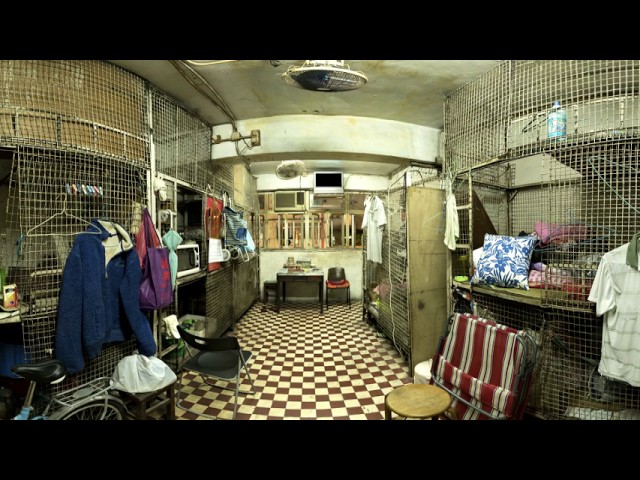 Hong Kong: Life in a Cage Home (360° Virtual Reality Guided Tour)