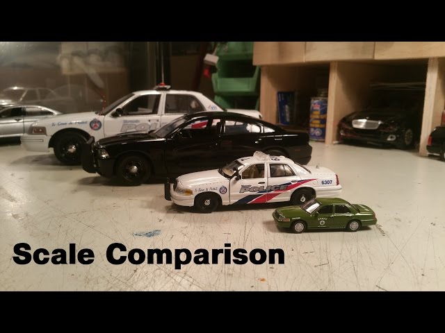 Diecast model side by side scale/size comparison