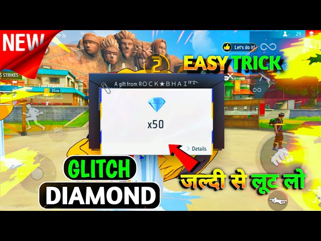 Tried Most Viral Trick unlimited diamond Free Fire 😲 unlimited diamond glitch 🤩 ROCK GAMING 07