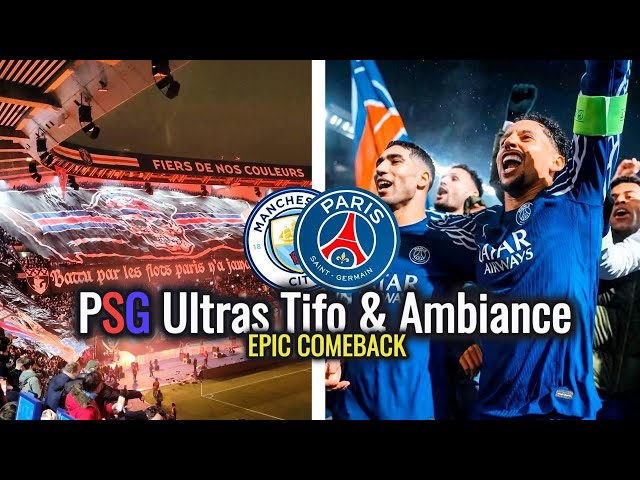 PSG Ultras Tifo & Ambiance | PSG vs Man City 4:2 EPIC COMEBACK UCL 22.1.2025