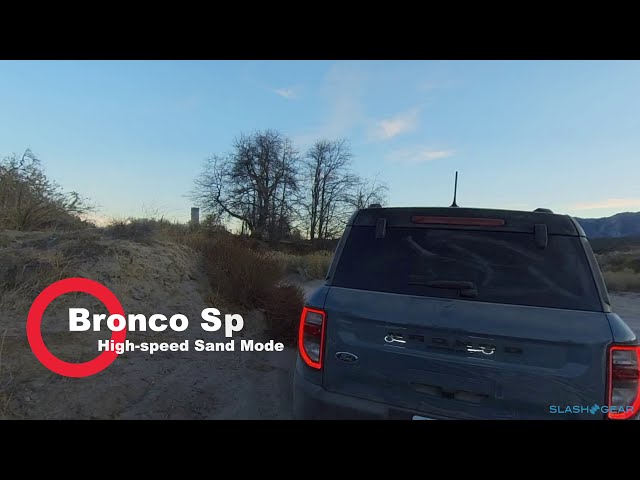 2021 Bronco Sport in Sand Mode at High Speed