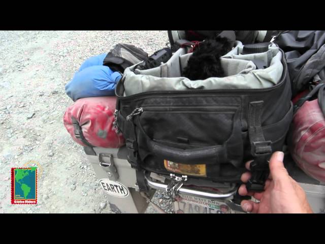 Camera Back Pack on motorcycle