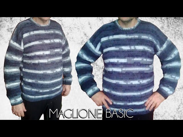 Maglione Basic da Uomo | Il Progetto Perfetto per Principianti, Facile e Senza Stress!