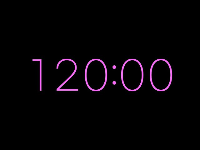 120 Minute Timer / 2 Hours - Pink