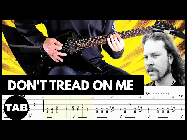 DON'T TREAD ON ME Metallica Guitar TAB | Cover | Lesson | Tutorial