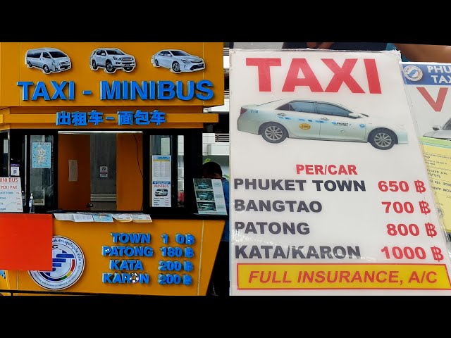 How to get an Airport Taxi at Phuket Airport in Phuket, Thailand (2024) (4K) Complete guide