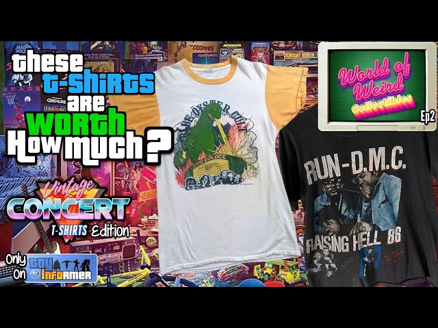 Top 10 Most Valuable Vintage Concert T-Shirts 👕 World of Weird Collectibles Ep2