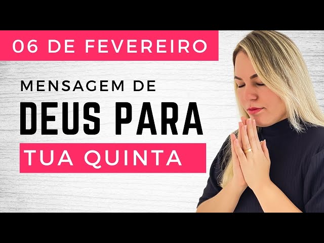 Mensagem de Deus para tua Quinta-Feira