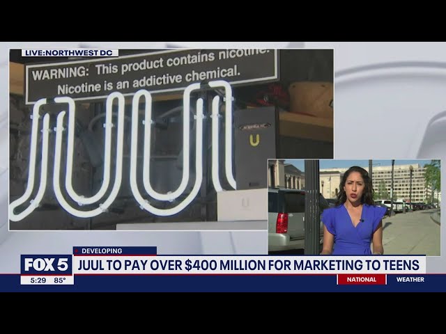 Juul to pay $15.2 million to DC for marketing vaping products to teens | FOX 5 DC