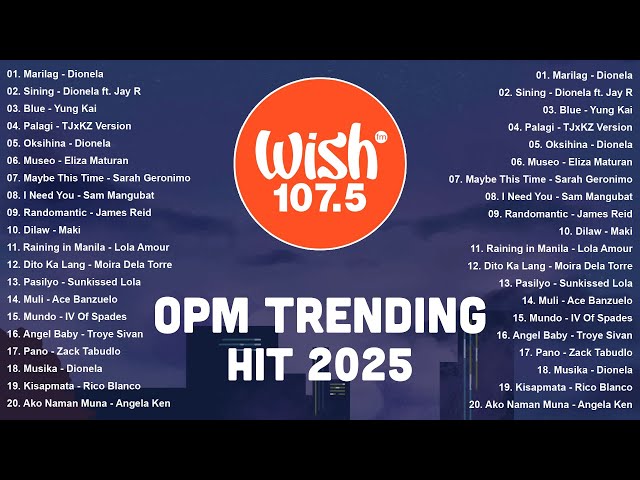 Best of Wish 107.5 Songs Playlist with Lyrics:  (Top Trending) OPM Acoustic Love Songs 2024 Playlist